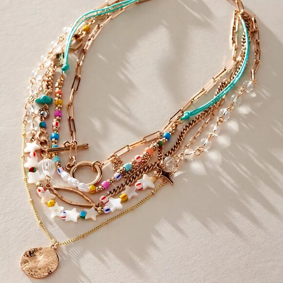 *SOLD* Starry Layer Necklace In Multi - Picture 4 of 4